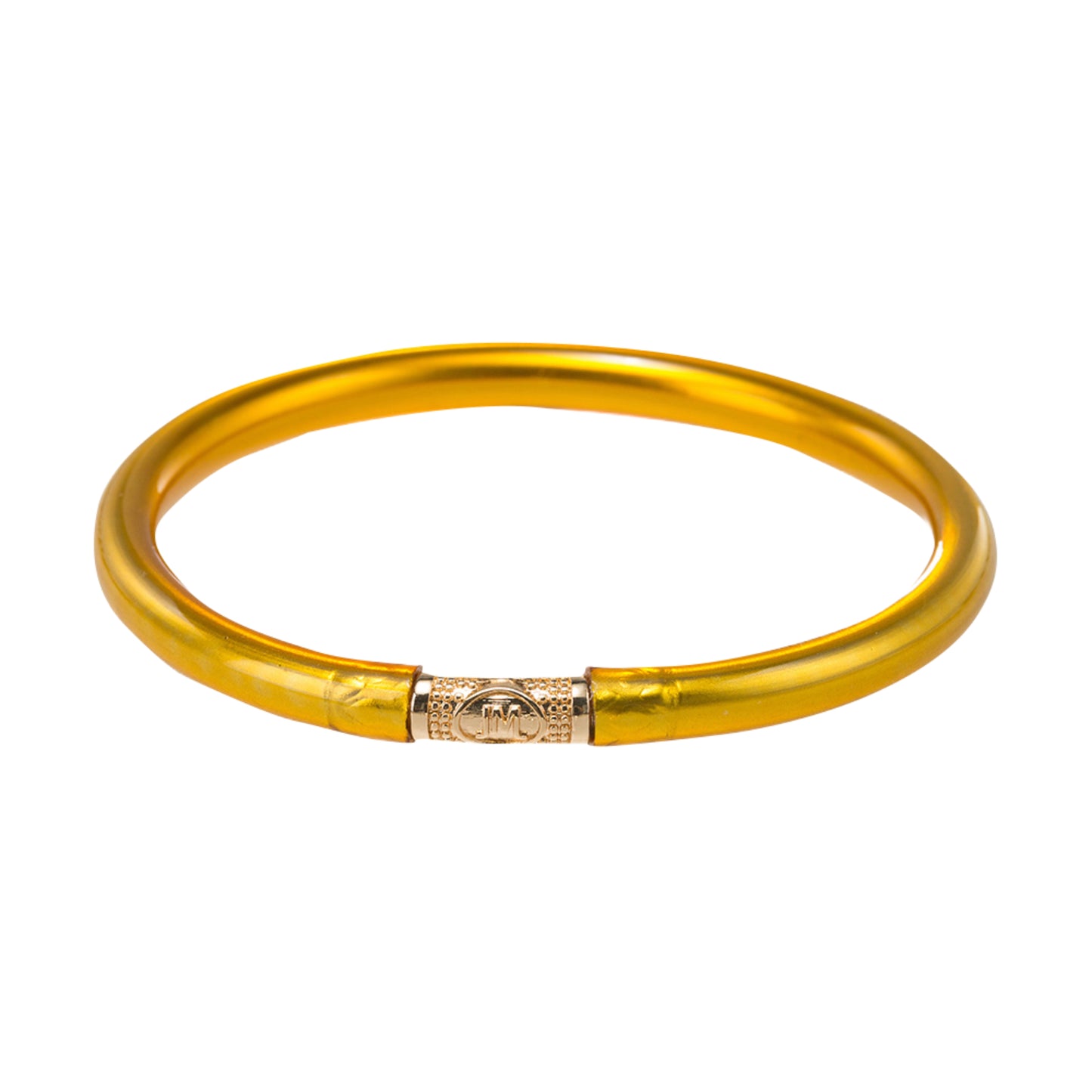 Gold Metallic Tube Bangle Bracelet