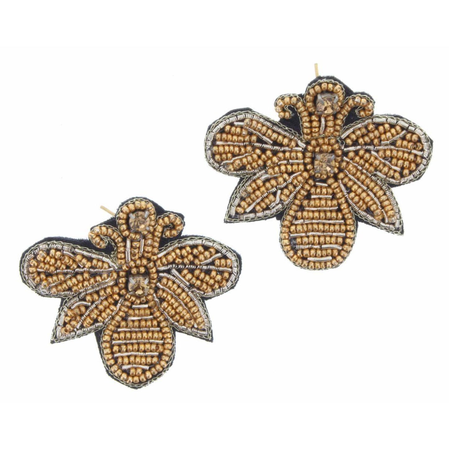 Beaded Queen Bee Post Earring