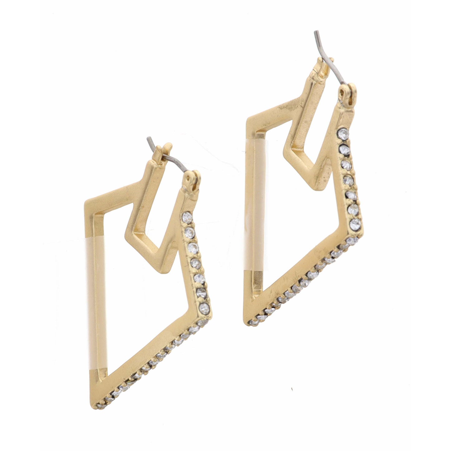 Clear Crystal Line Diamond Earring