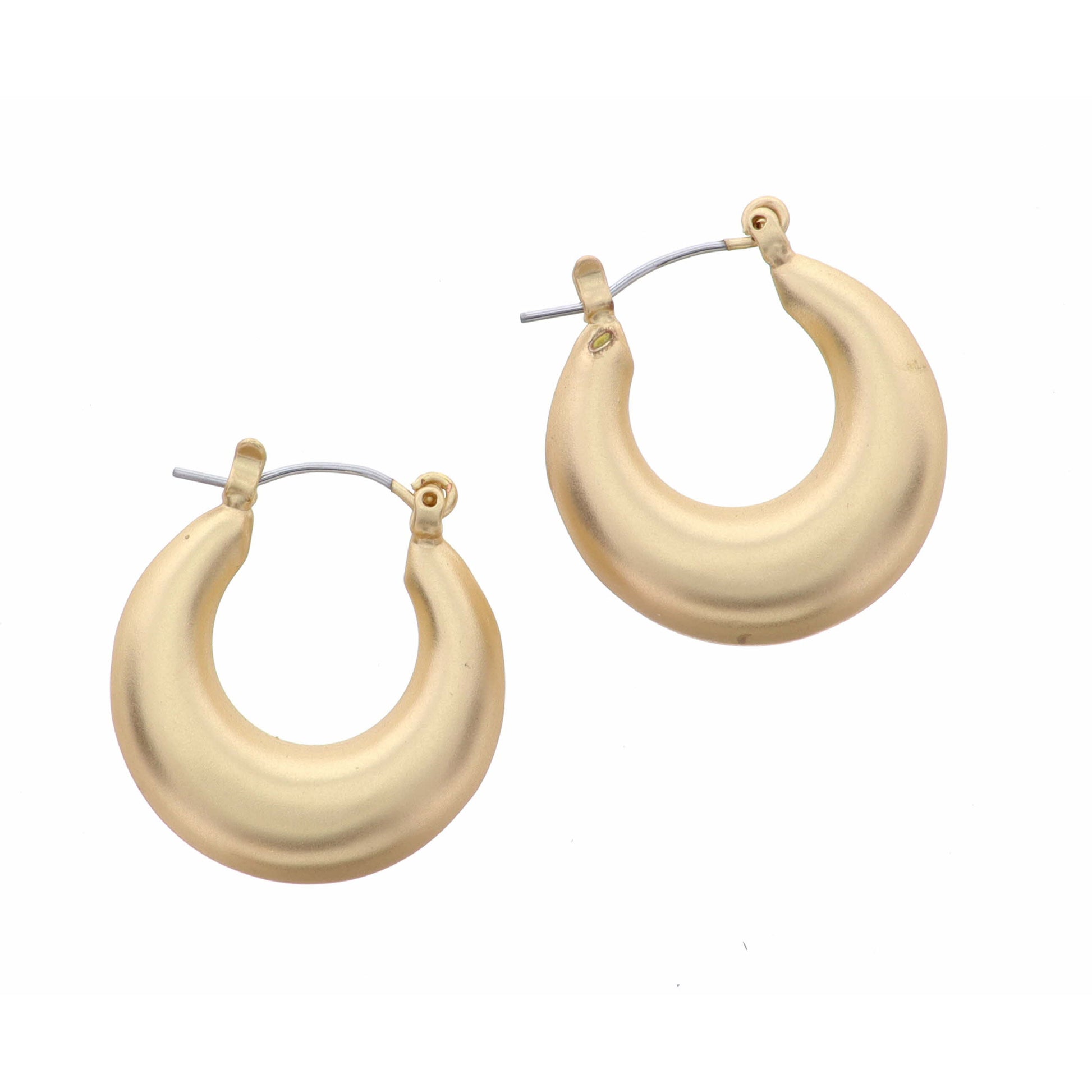 Thick, Smooth, Gold Hoop Earring