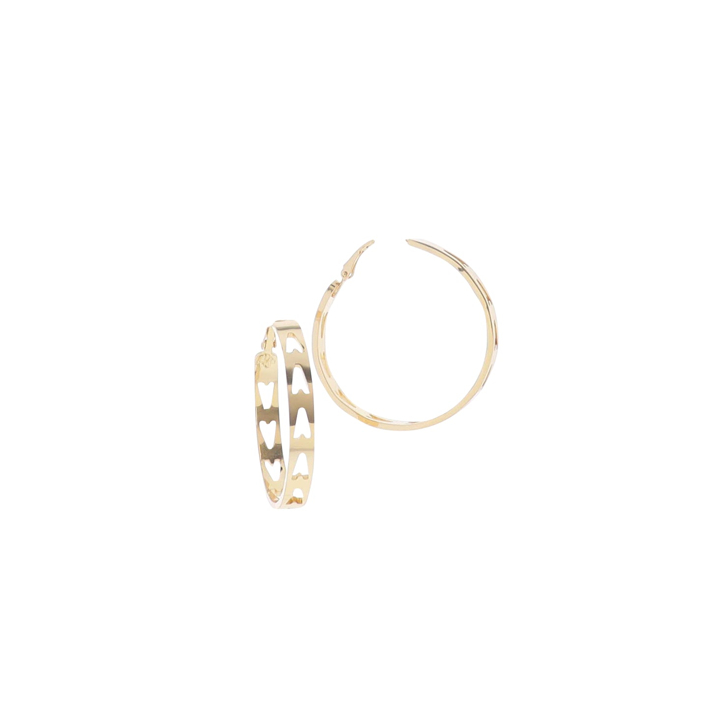 Gold Initial "A" Hoop Earring