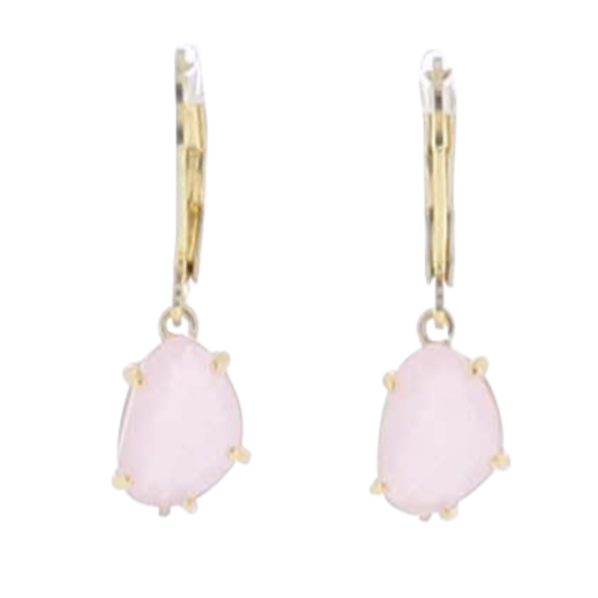 18K Gold Plated "October" Pink Tourmaline Earring