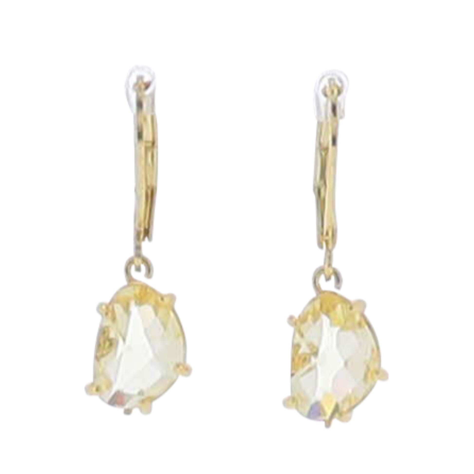 18K Gold Plated "November" Topaz Earring