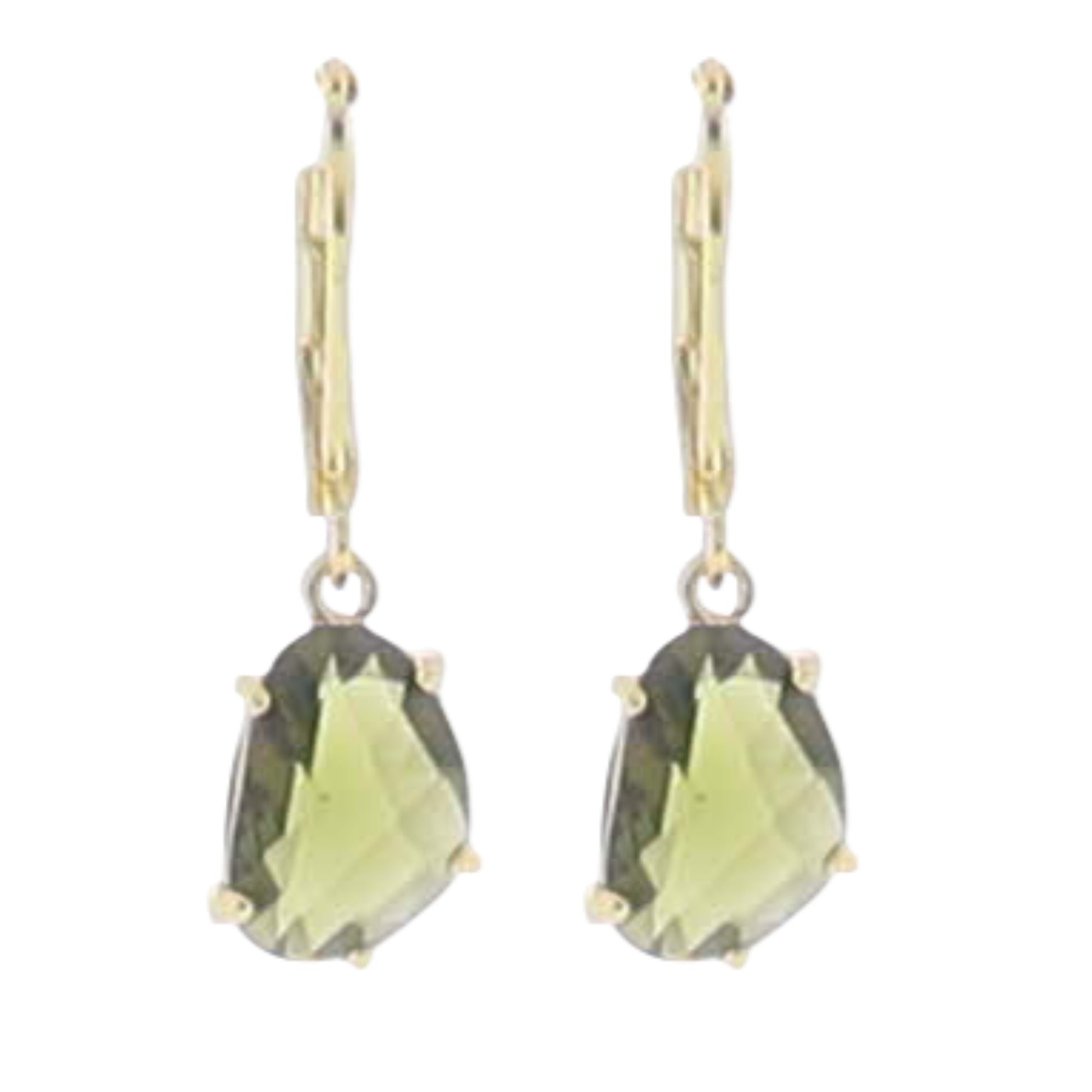 18K Gold Plated "August" Peridot Earring