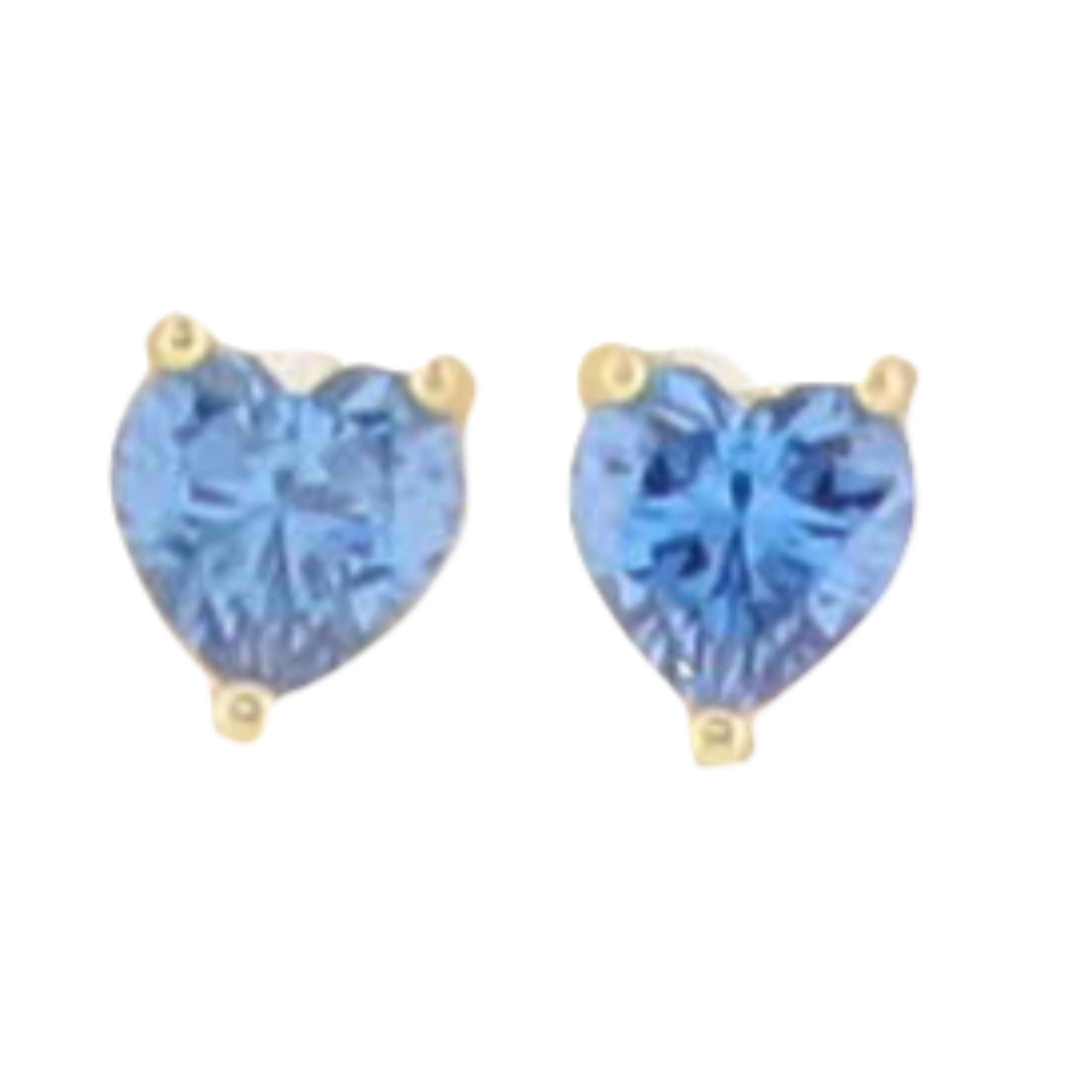 Kids 18K Gold Plated "December" Heart Earring