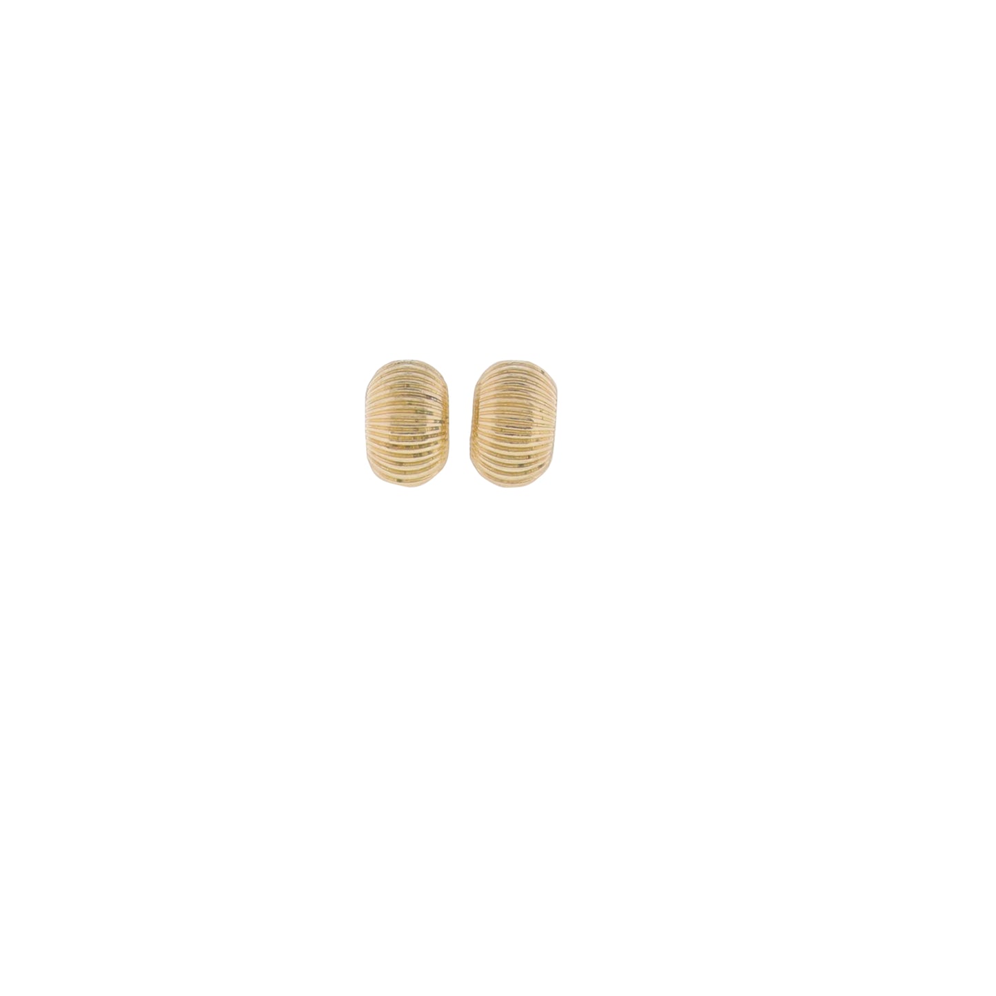 Gold Line Textured Modern Oval Earring