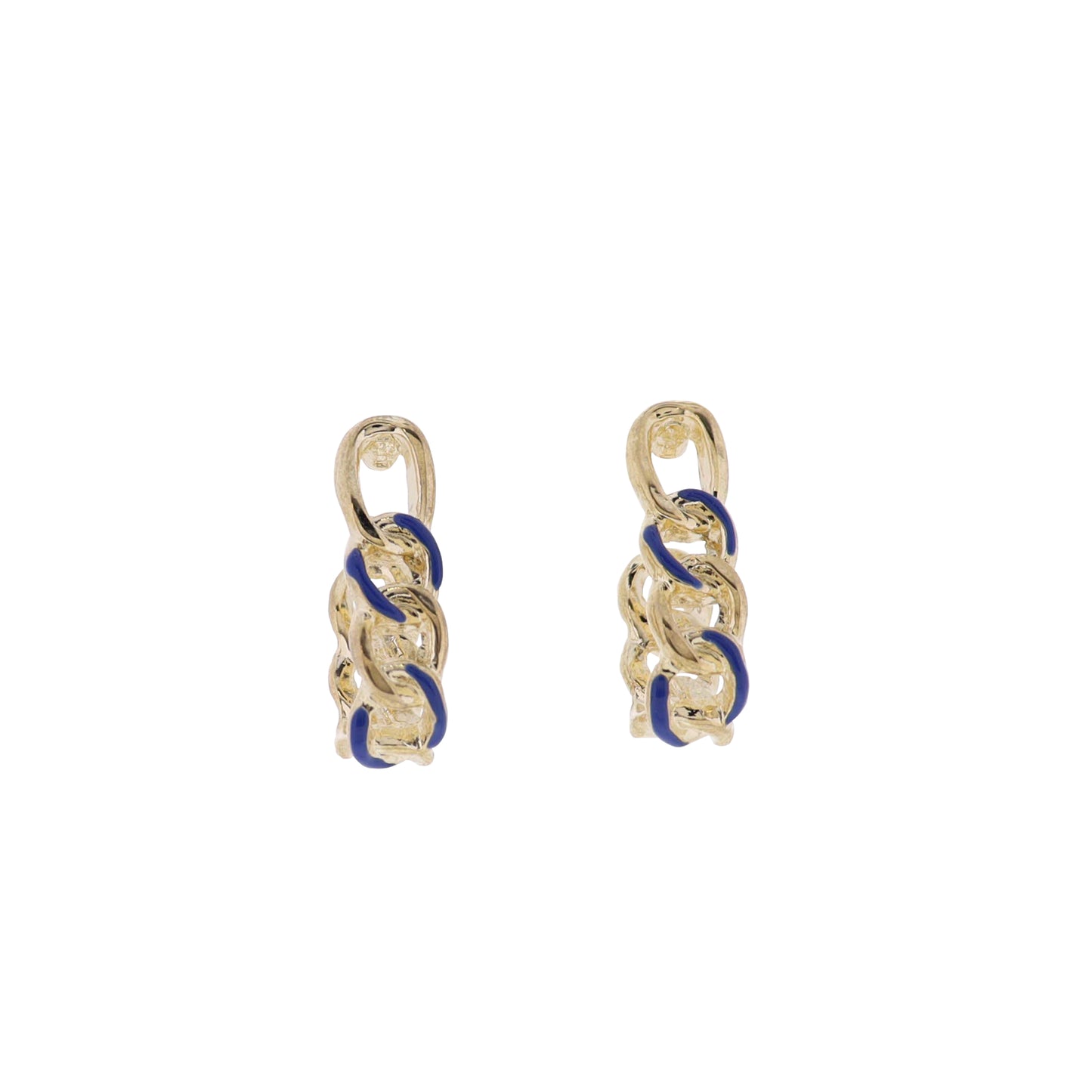 Royal, Gold Enamel Chain Link Earring