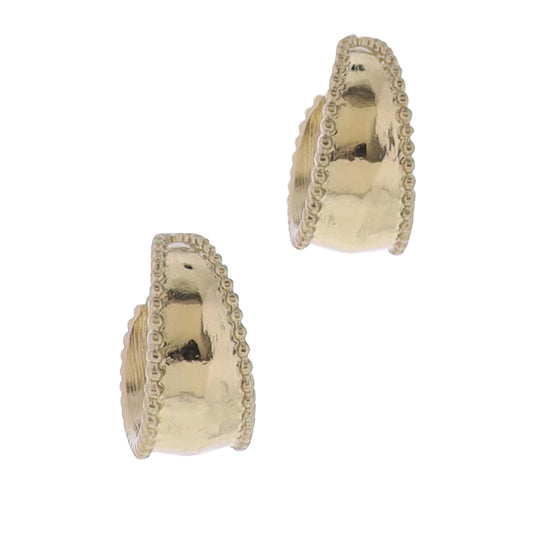 Gold Hoop Earring with Bubble Edges