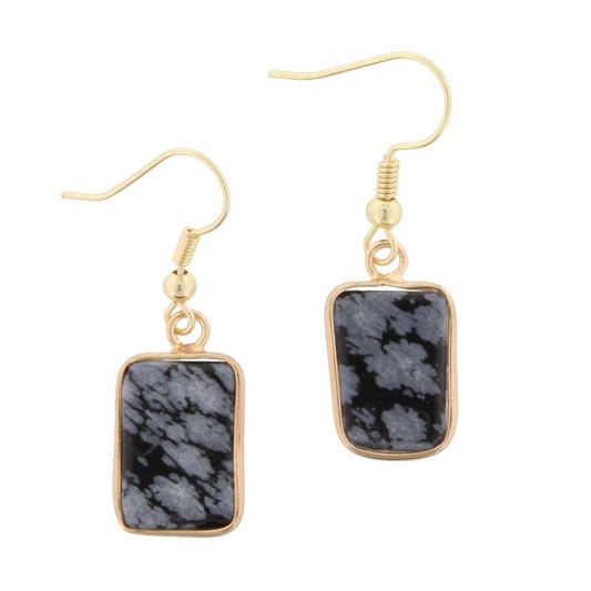 Snowflake Stone Dangle Earring