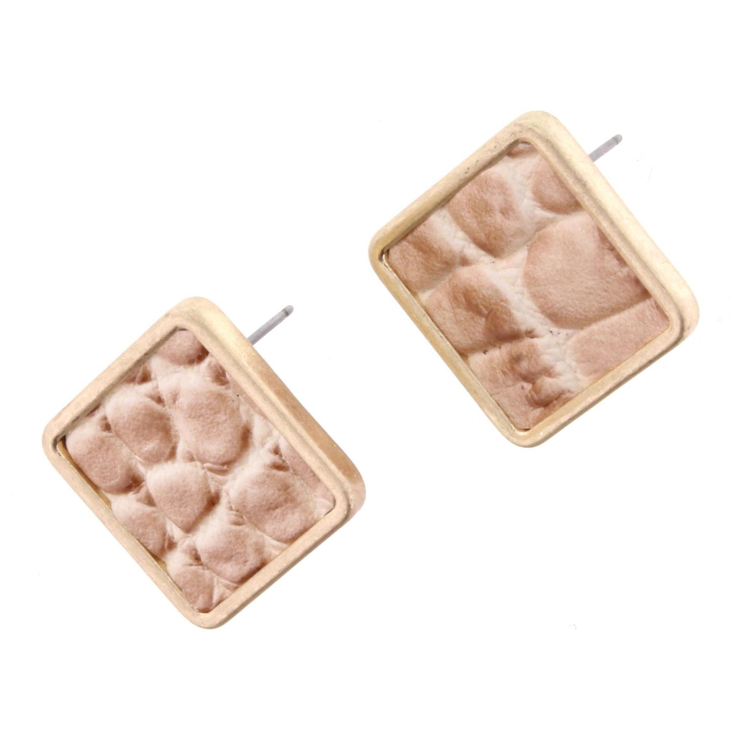 Alligator Square Stud Earring