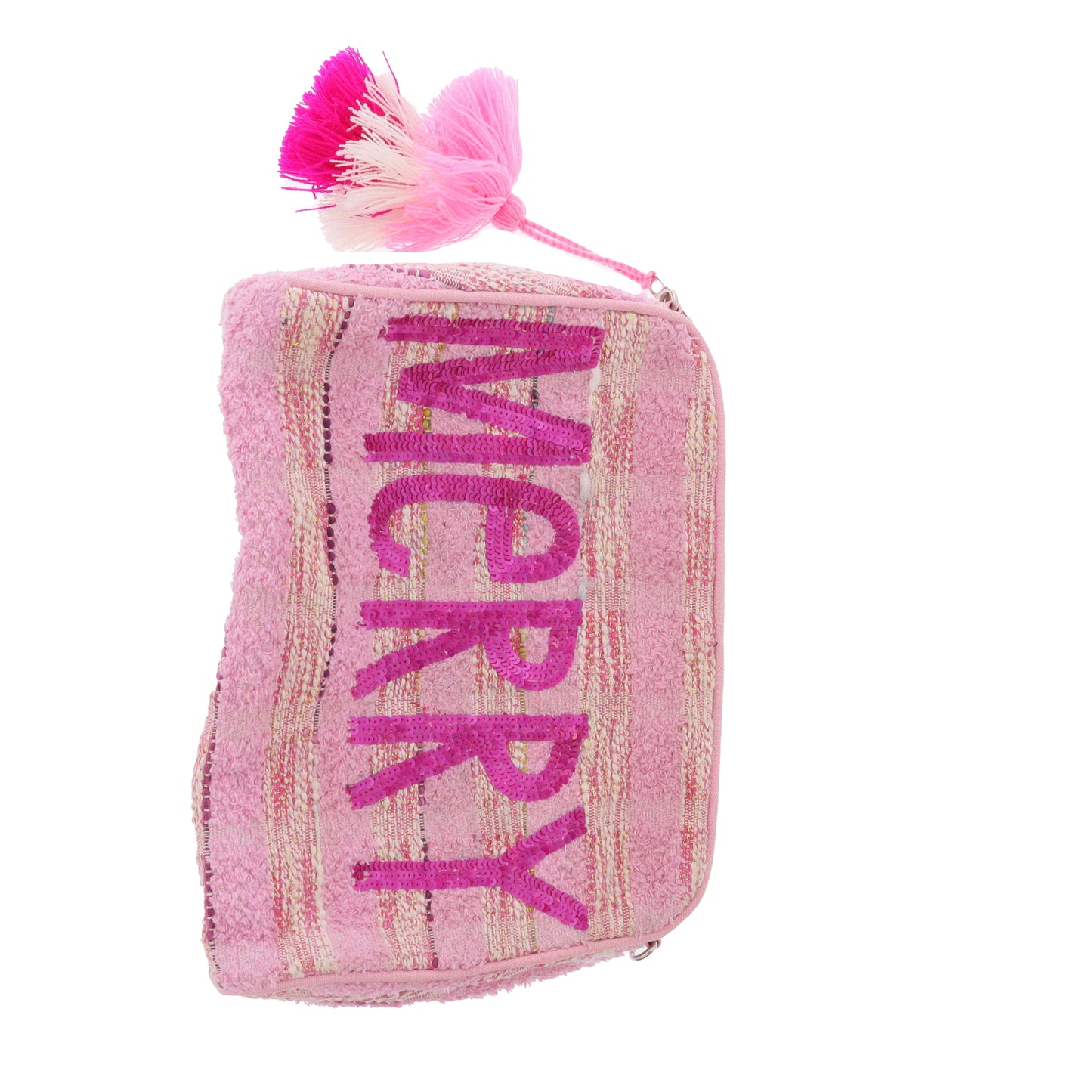 Merry Sequin Zipper Pouch
