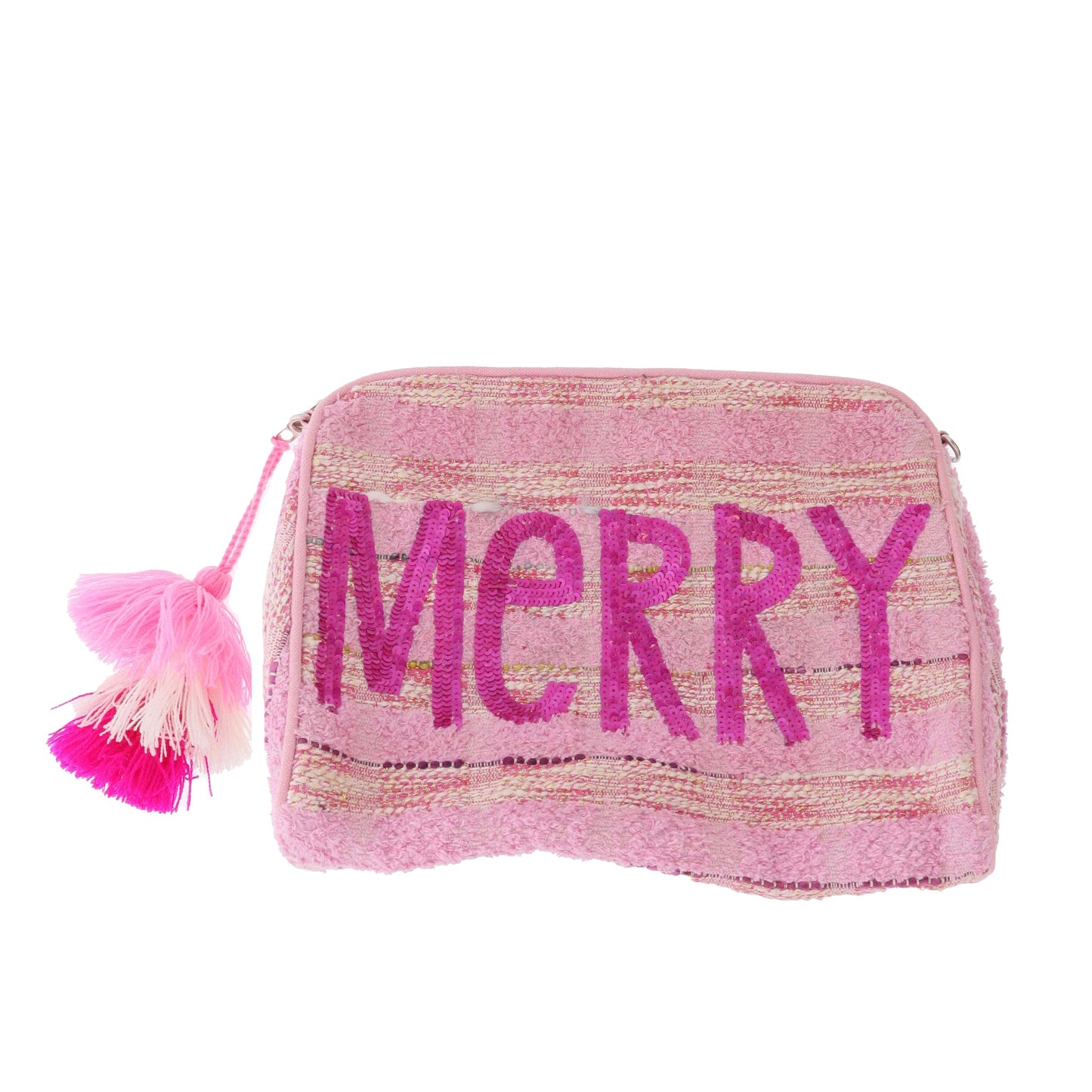 Merry Sequin Zipper Pouch