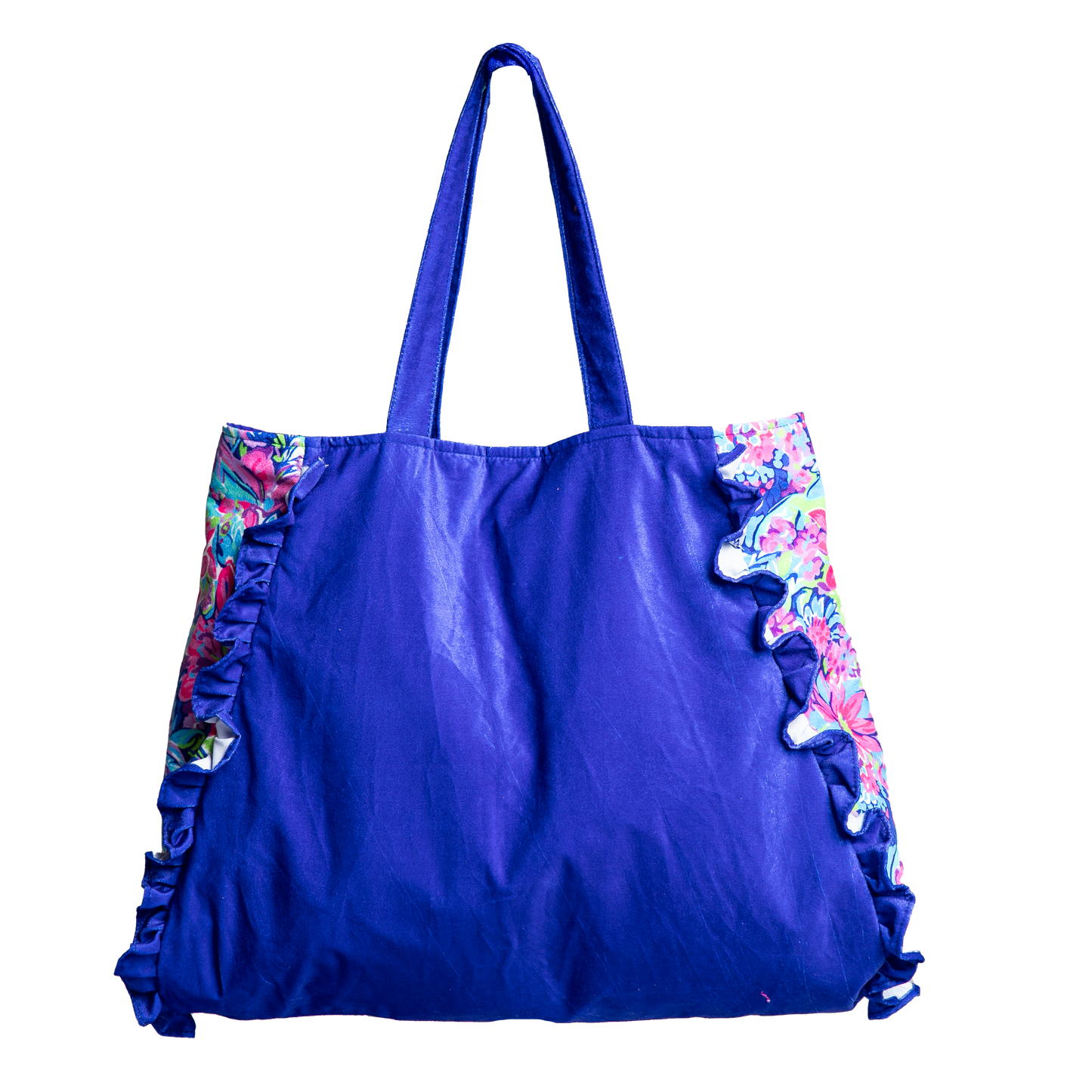 Daring Floral Tote - Viscose Velvet Shoulder Bag