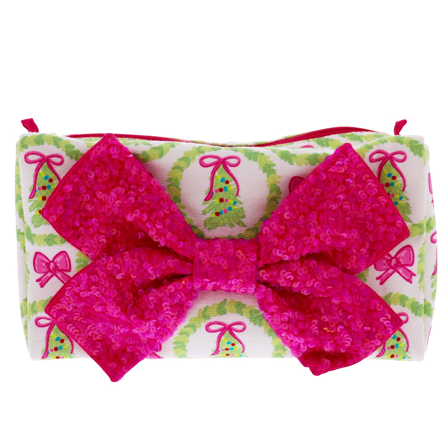 Pink Christmas Cheer Zipper Pouch