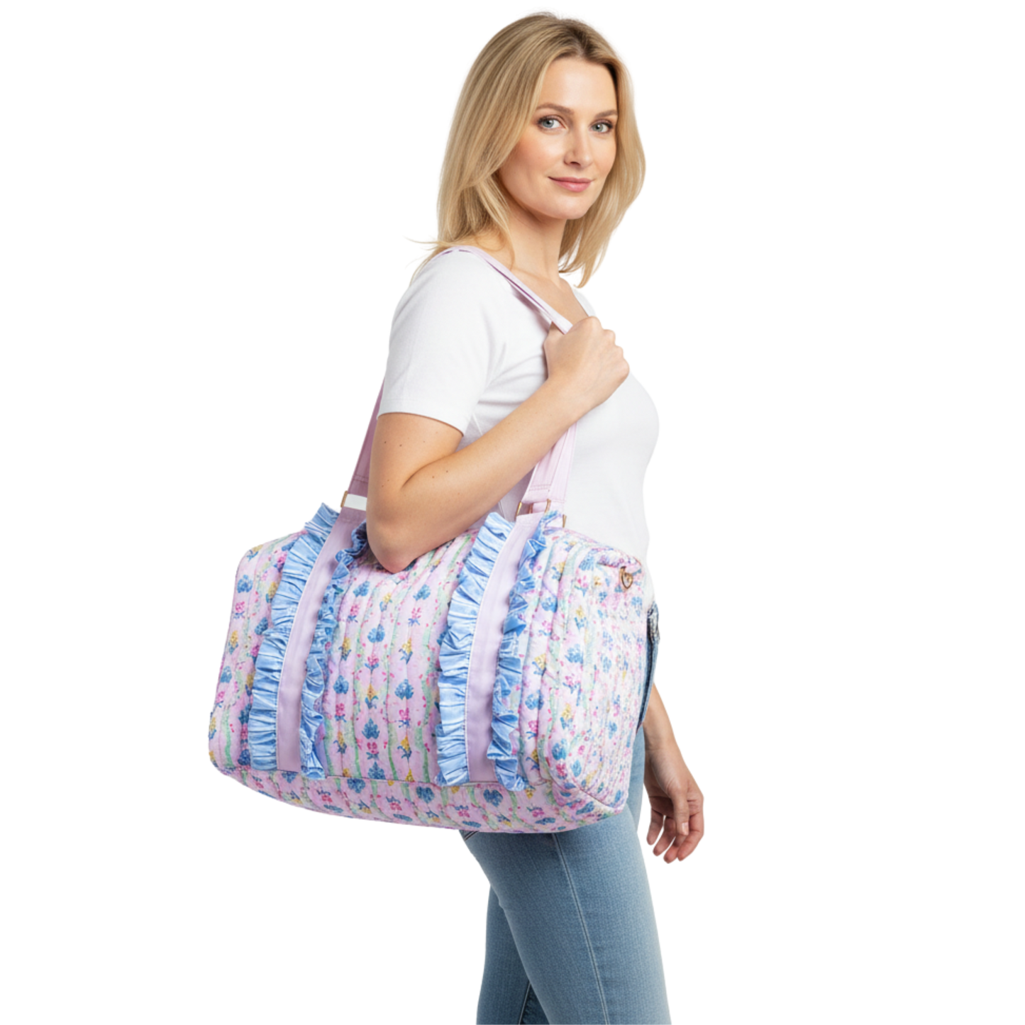 Bloomsbury Haven Weekender Bag - Premium Travel Duffle 21x10x12