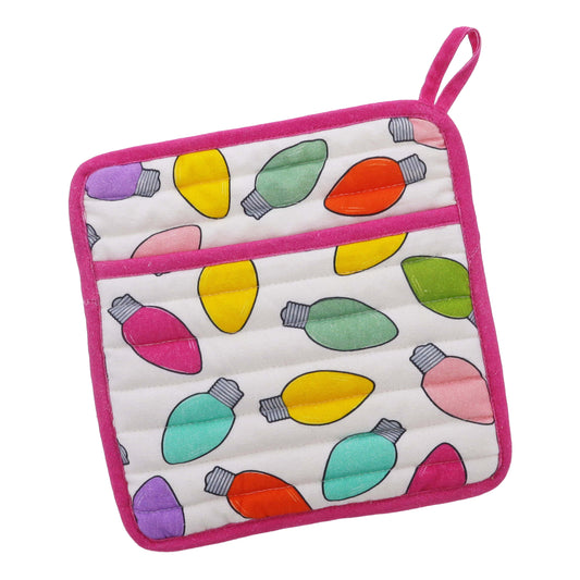 Holiday Lights Flat Pot Holder