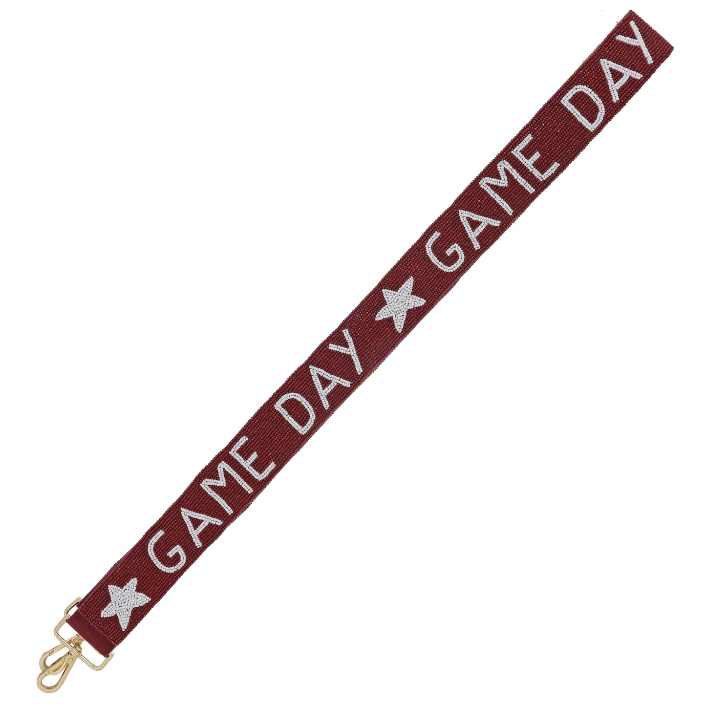 Game Day Maroon Beaded Purse Strap
