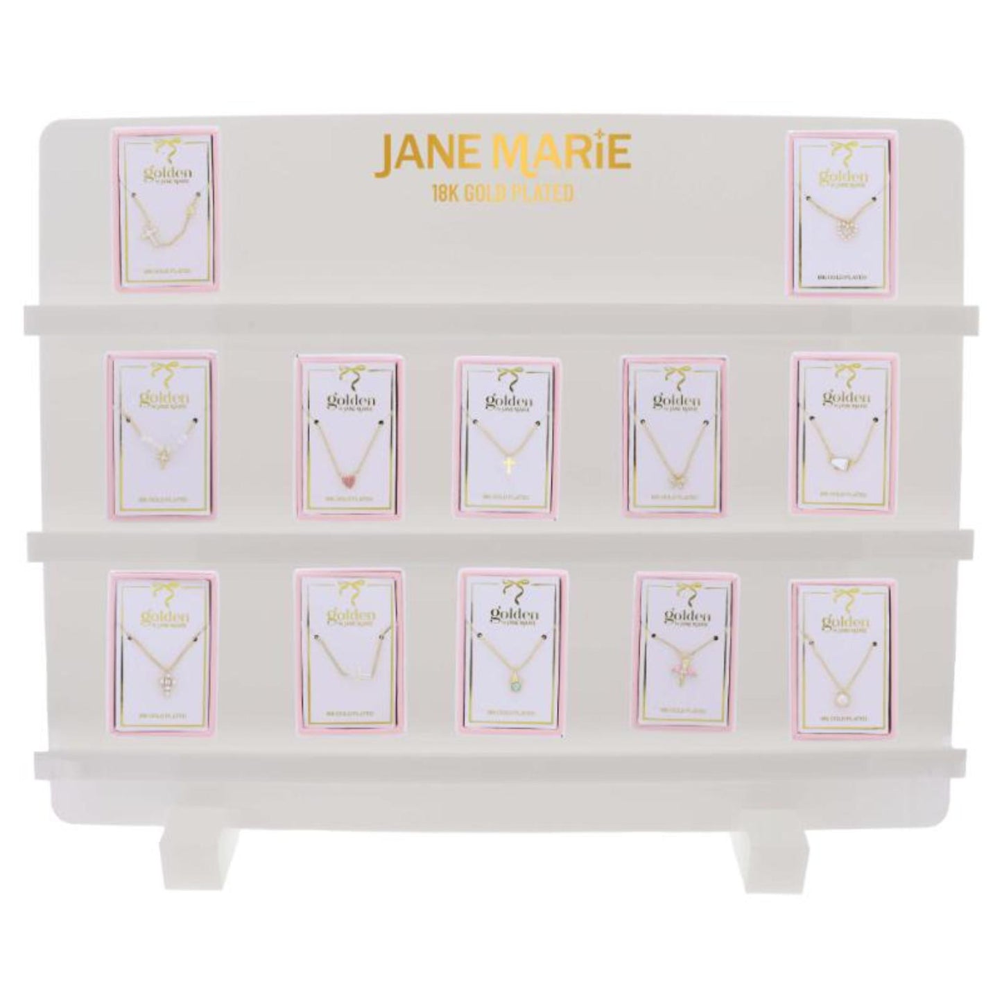 Kids Golden Sweetheart Necklaces, Display Package