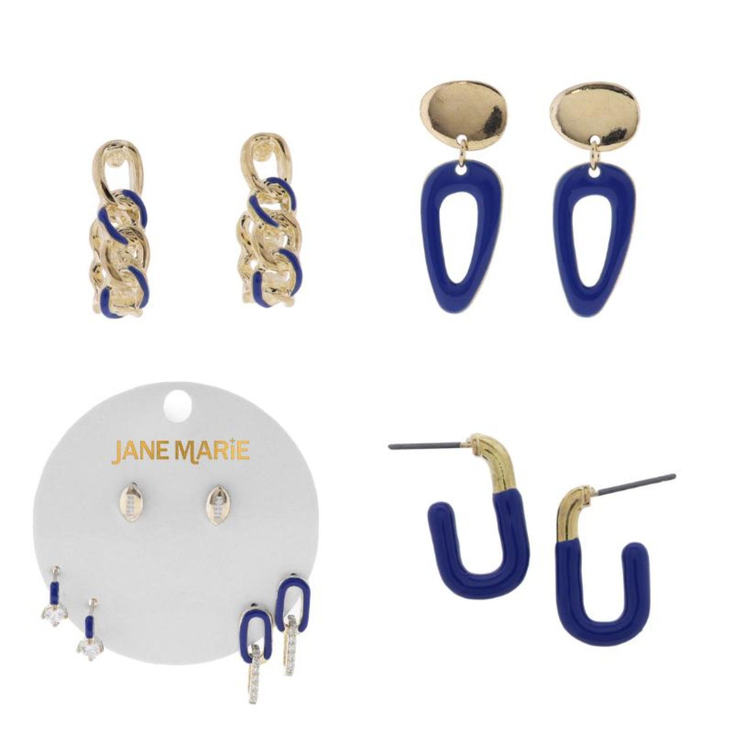 My Game Day Color Royal Blue Earrings, No Display Package