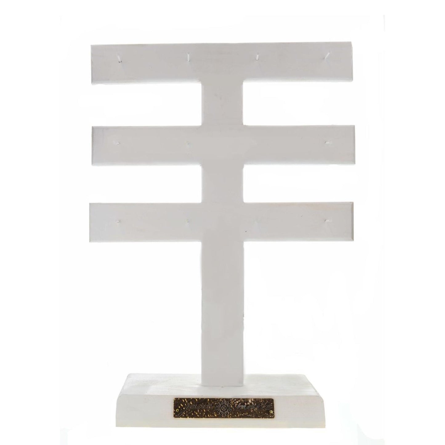 White Double Sided 3 Tier 22 Nail Display
