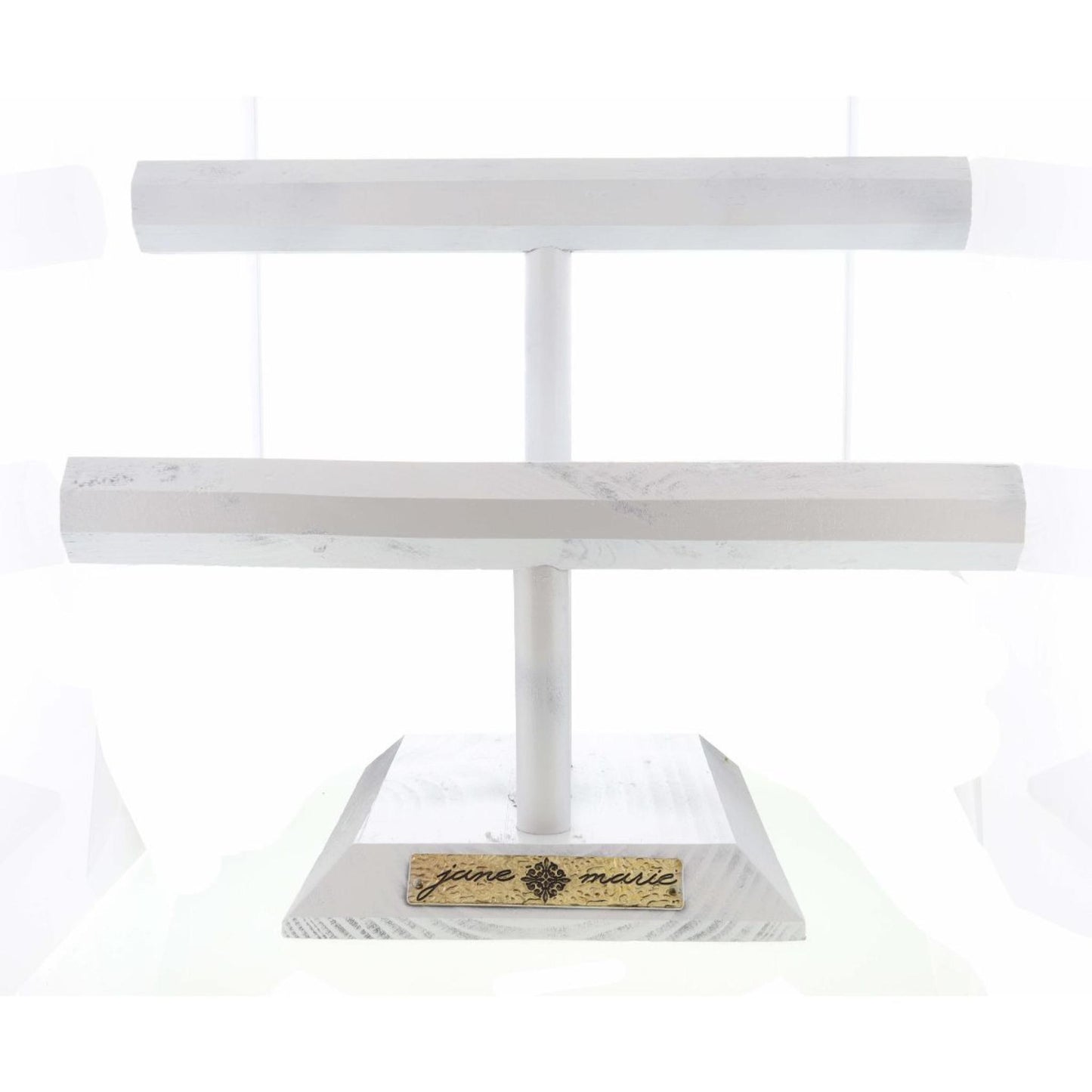 White 2 Tier T-Bar Display