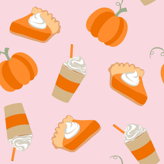 Kids Pumpkin Pie Satin Pajama Long Sleeve Short Set