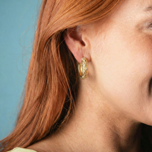 Artisan Designed Hoop Earring