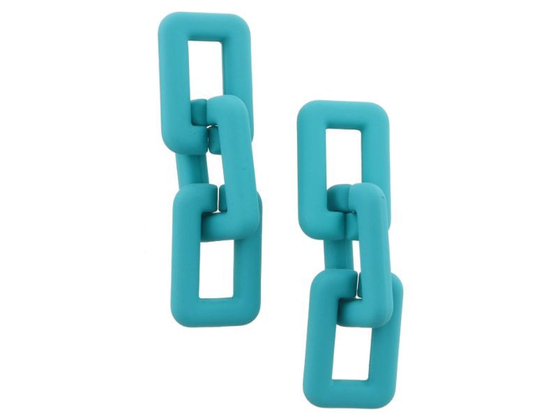 Teal Rectangle Earrings Teal Rectangle Earrings