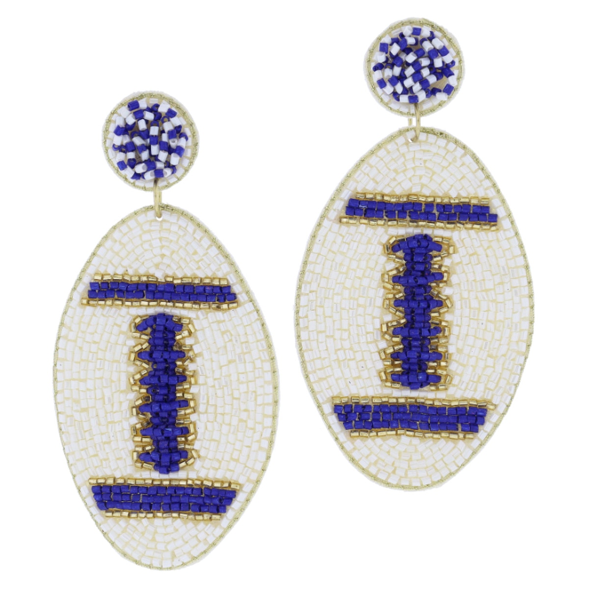 Team Beaded Football Earrings Team Beaded Football Earrings