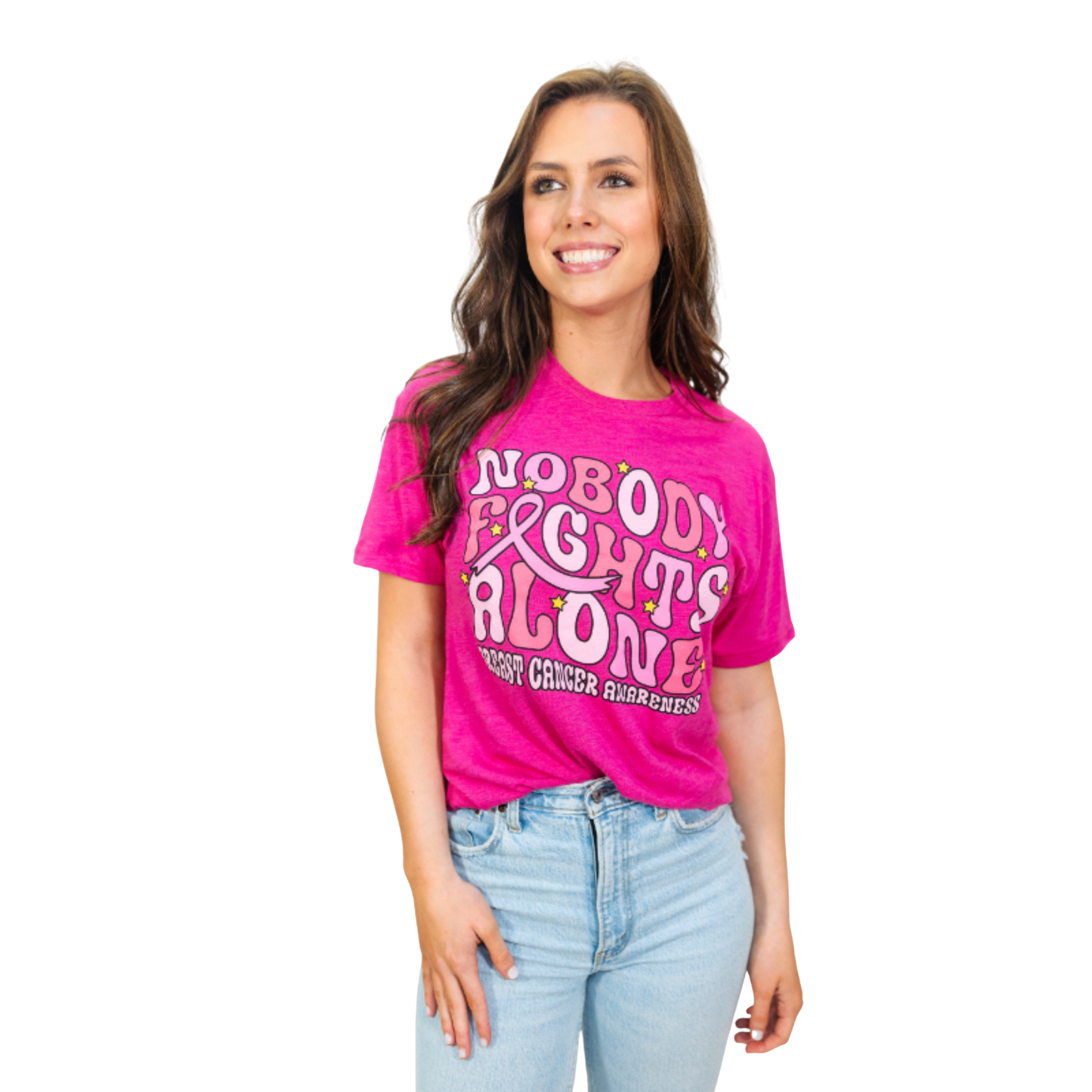 Nobody Fights Alone Berry Crew Neck T-Shirt