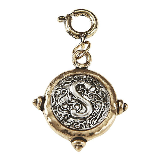 Antique Gold S Initial Charm