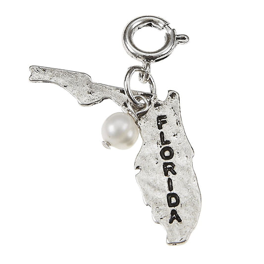 Silver Hammered Florida State Charm