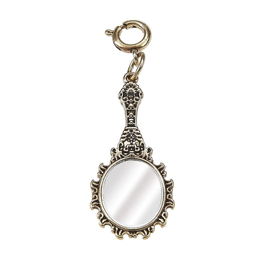 Light Antique Gold Mirror Charm