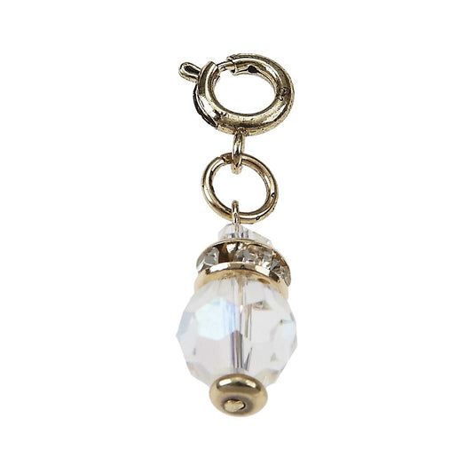 Light Antique Gold Rhinestone with Faceted Crystal Bicone And Ab Crystal Charm