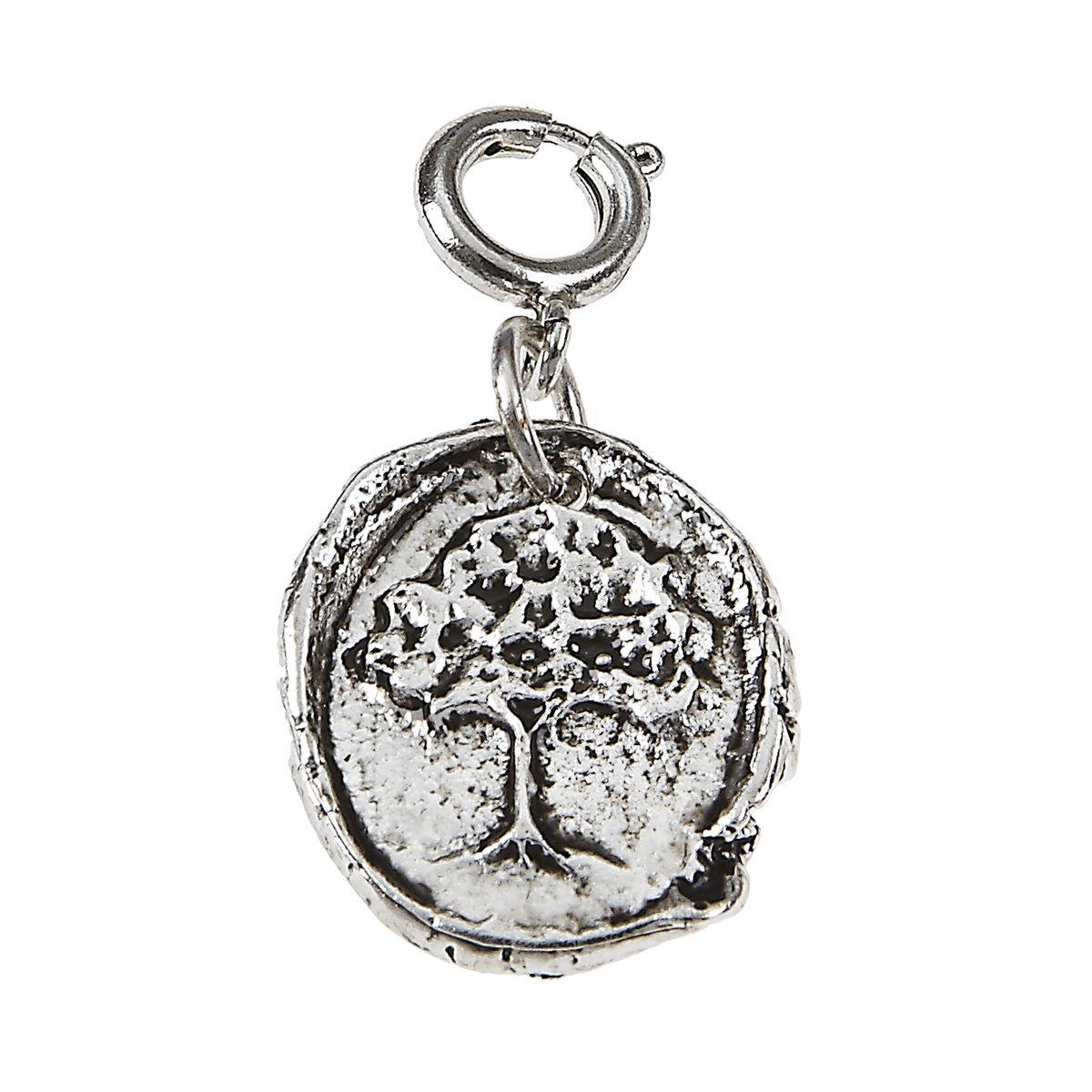 Light Antique Silver Tree Wax Casting Charm