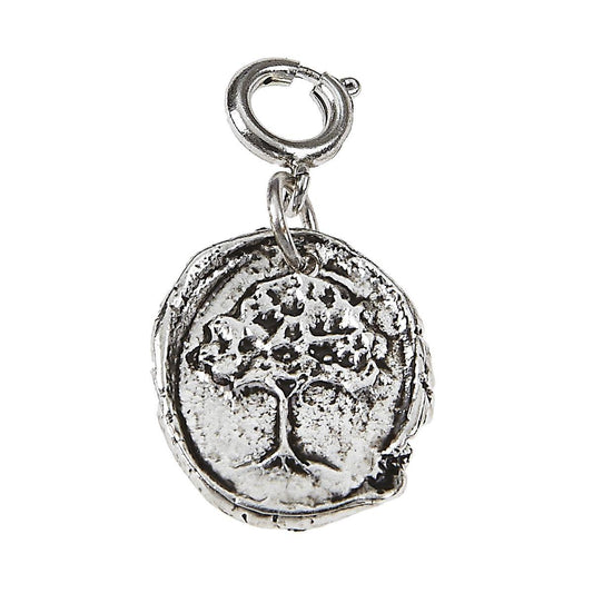 Light Antique Silver Tree Wax Casting Charm