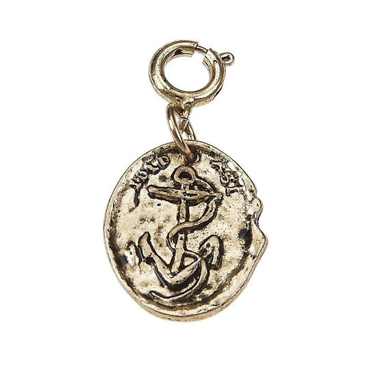 Light Antique Gold Anchor Wax Casting Charm