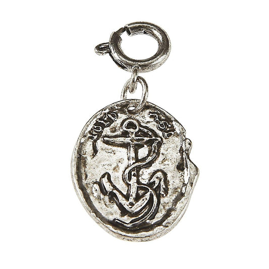 Light Antique Silver Anchor Wax Casting Charm