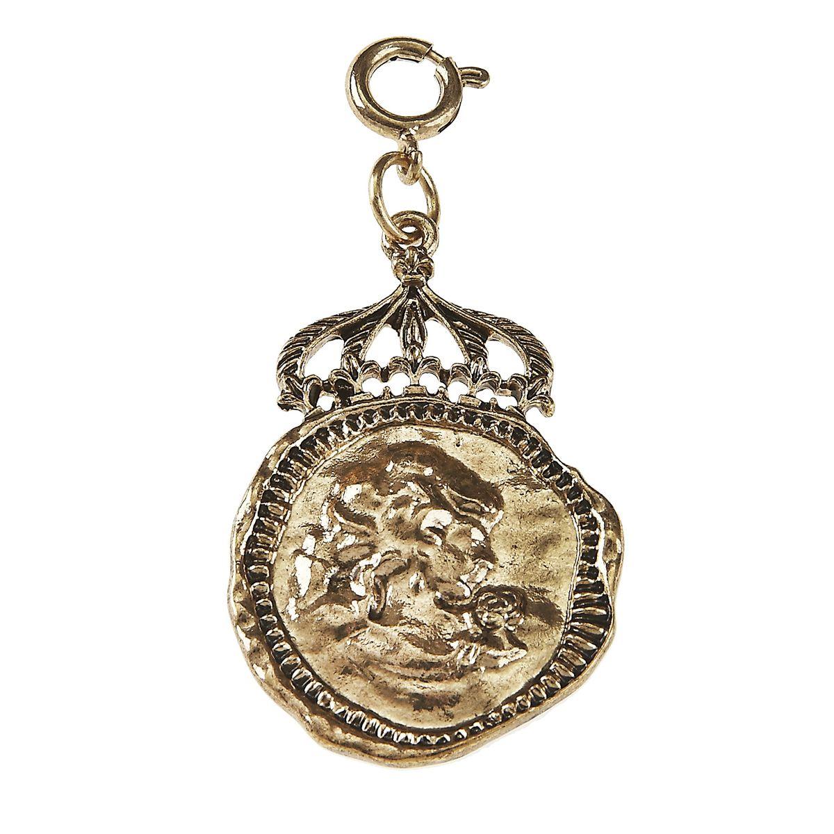 Light Antique Gold Cameo Wax Casting Crown Charm