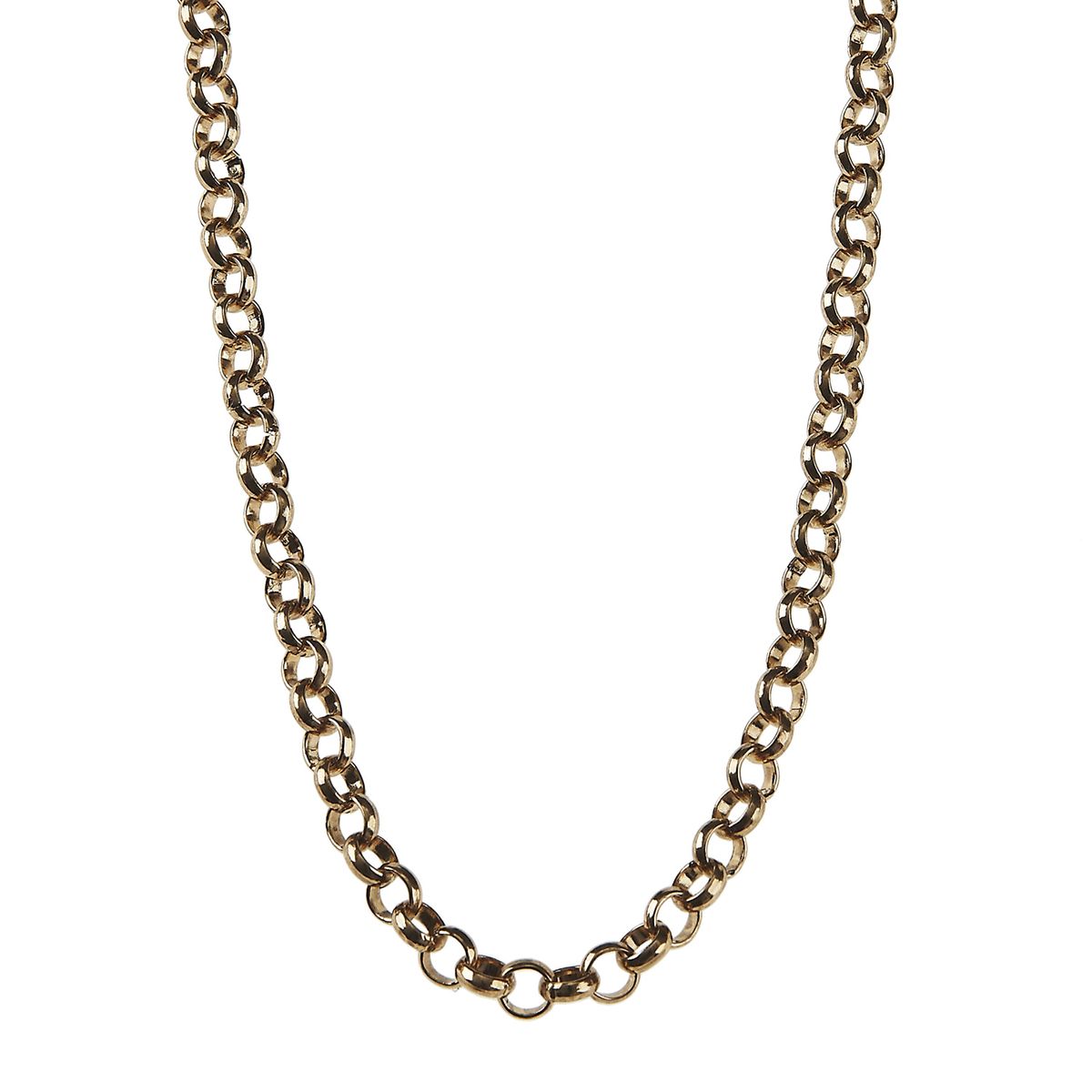 18" Light Antique Gold Charm Necklace, 3" Ext