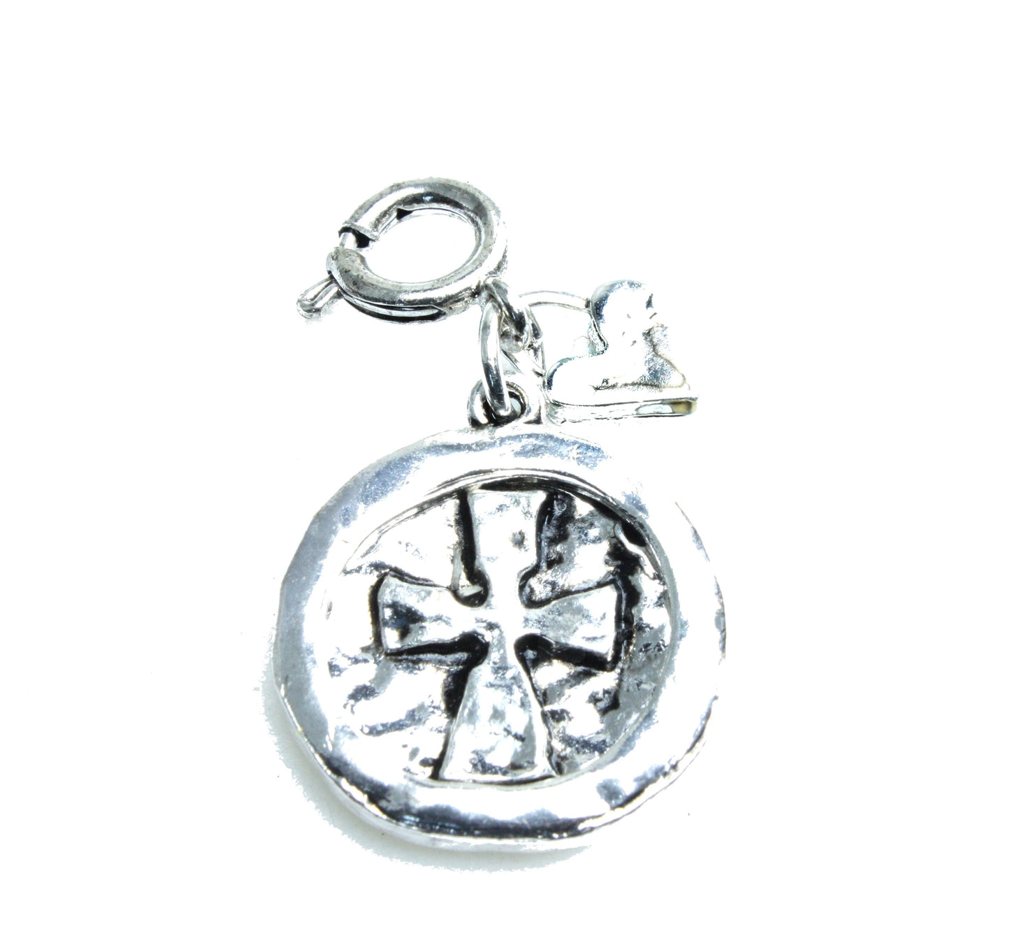Light Antique Silver Wax Casting And Light Antique Silver Coin Charm