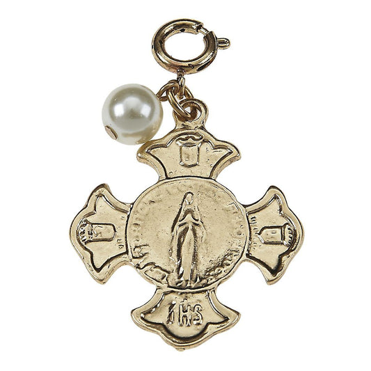 Patron Saint Medal Antique Gold Charm
