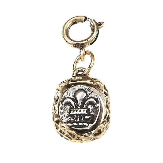 Fleur De Lis Antique Gold/Silver Charm