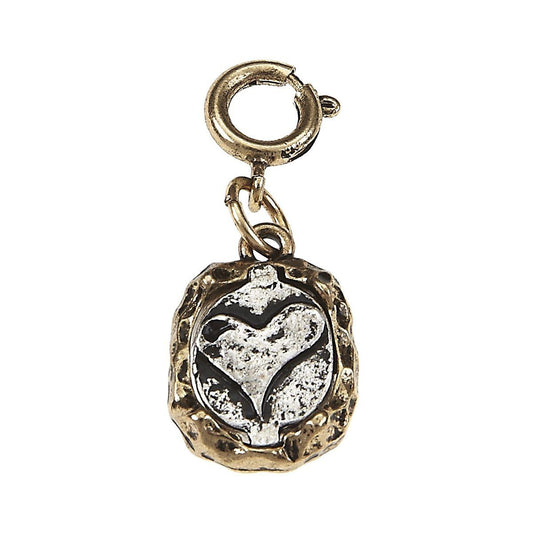 Heart Antique Gold/Silver Charm