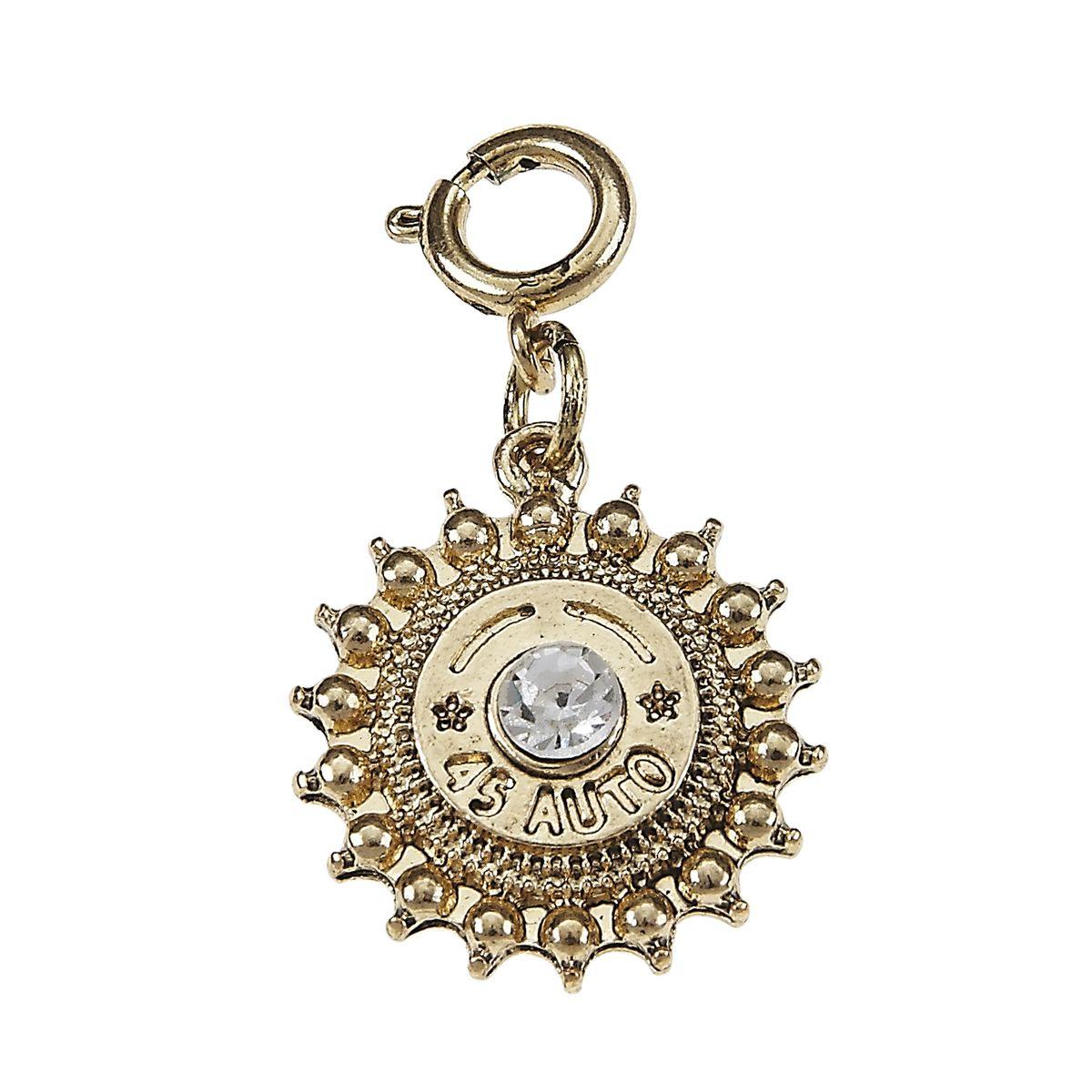 Antique Gold Bullet Charm
