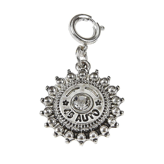 Antique Silver Bullet Charm