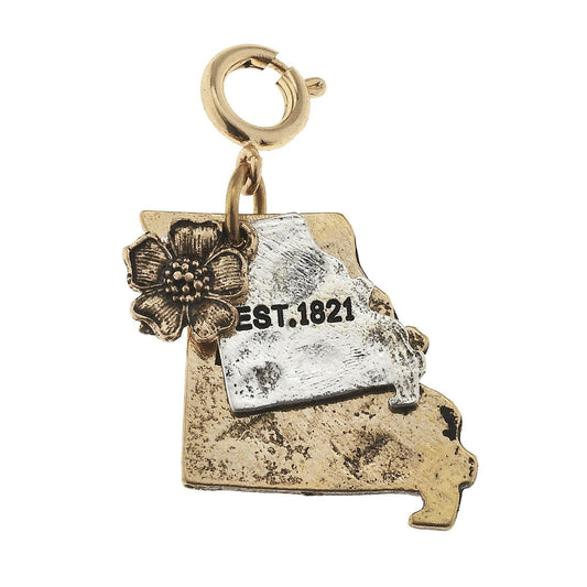 Missouri 2 Tone Double State with Dogwood Charm