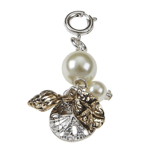 Antique Silver Sand Dollar Cluster Charm