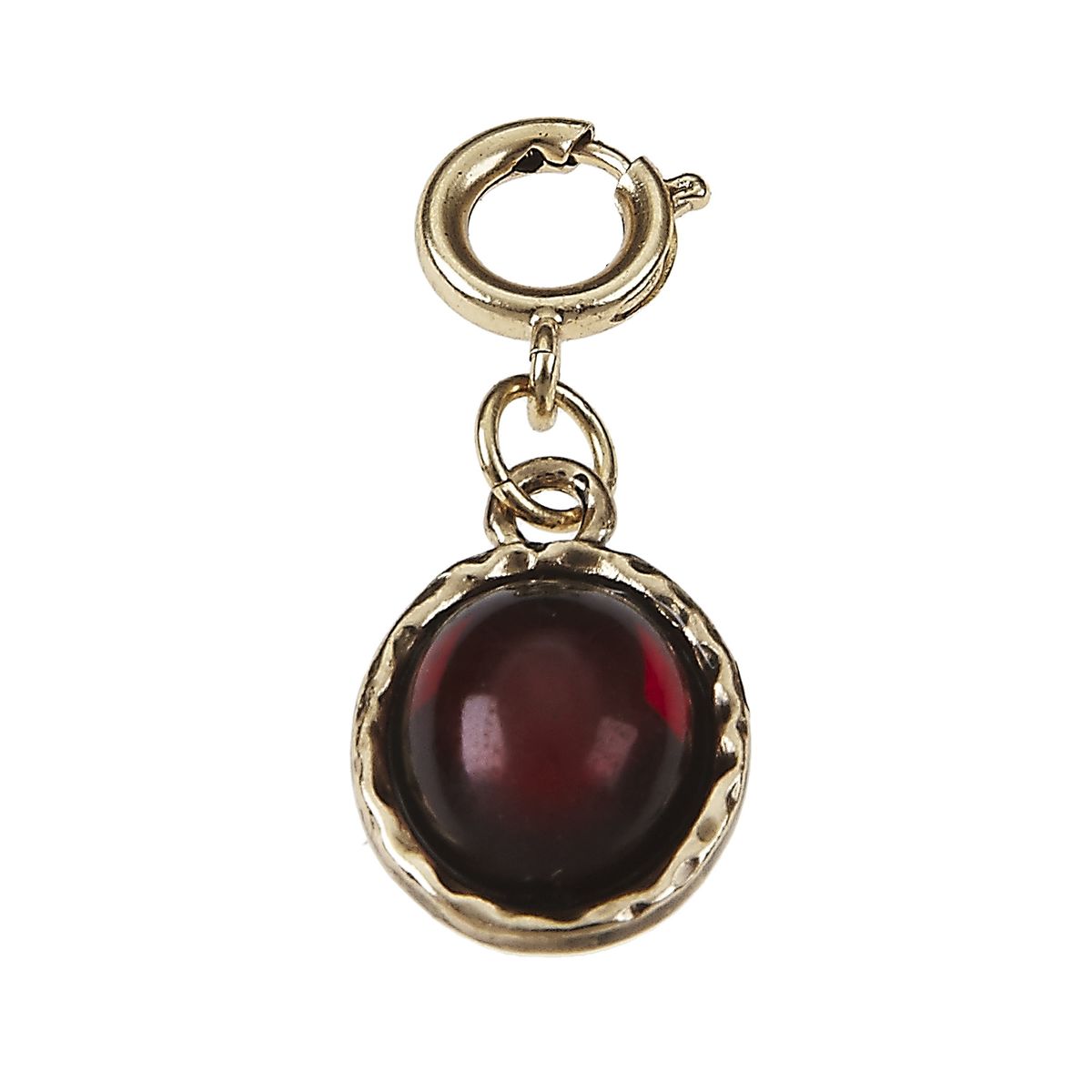 ANT. GOLD GARNET CHARM - JANUARY