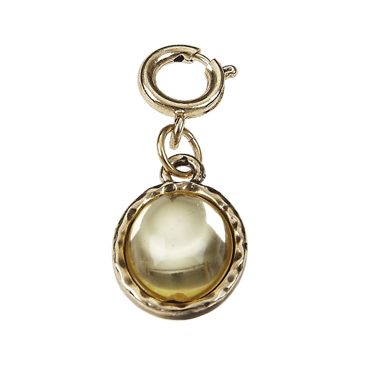 Antique Gold Yellow Topaz Charm - November